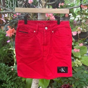Calvin Klein Jeans Scarlet Red Skirt